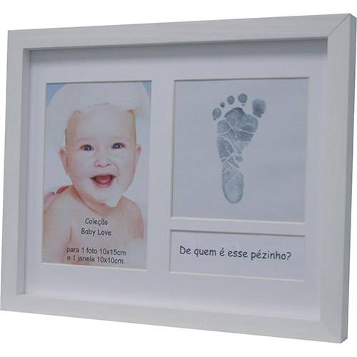 Tamanhos, Medidas e Dimensões do produto Painel de Fotos Baby Love (27x27x2cm) Branco Vermelho para 2 Fotos - Kapos