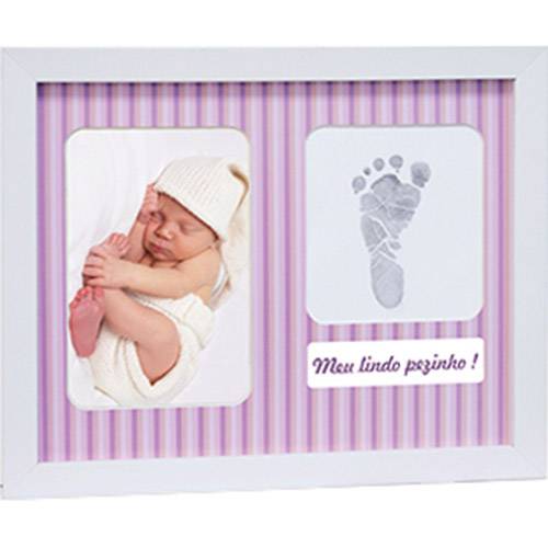 Tamanhos, Medidas e Dimensões do produto Painel de Fotos Baby Love Color para Mesa 22x27cm Branco/Rosa para 1 Foto - Kapos