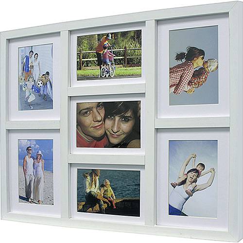Tamanhos, Medidas e Dimensões do produto Painel de Fotos Fine (43x52x1cm) Branco para 7 Fotos - Kapos