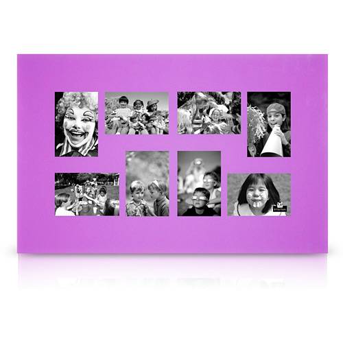 Tamanhos, Medidas e Dimensões do produto Painel de Fotos Upper 1 (45x70x4cm) Lilás com Branco para 8 Fotos - Artimage