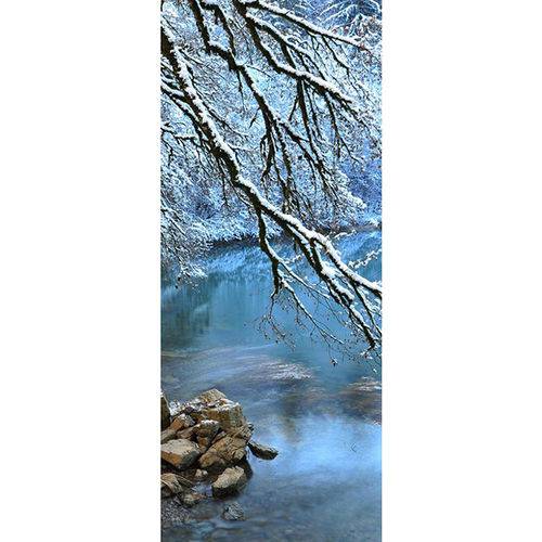 Tamanhos, Medidas e Dimensões do produto Painel Fotográfico Autocolante para Porta com Laminação - Inverno - 0,92m X 2,15m