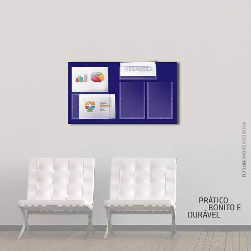 Tamanhos, Medidas e Dimensões do produto Painel Metálico Board Azul - 50x90 Cm