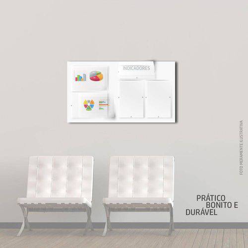 Tamanhos, Medidas e Dimensões do produto Painel Metálico Board Branco - 50x90 Cm