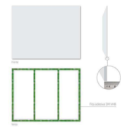Tamanhos, Medidas e Dimensões do produto Painel Metálico Slim Branco - 45x70 Cm