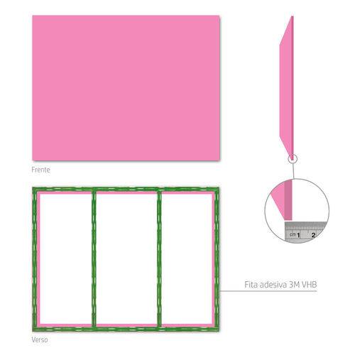 Tamanhos, Medidas e Dimensões do produto Painel Metálico Slim Rosa - 45x70 Cm