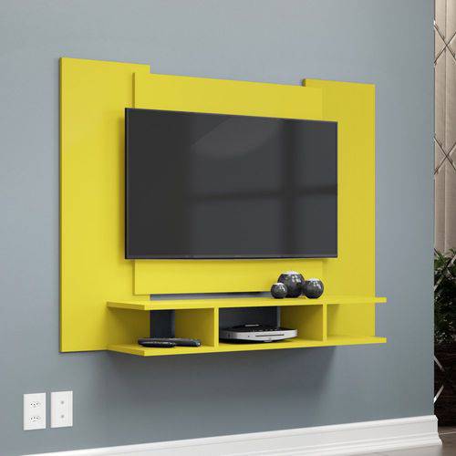 Tamanhos, Medidas e Dimensões do produto Painel para Tv EJ Suporta Tv de Até 48 Polegadas - Amarelo - EJ Móveis