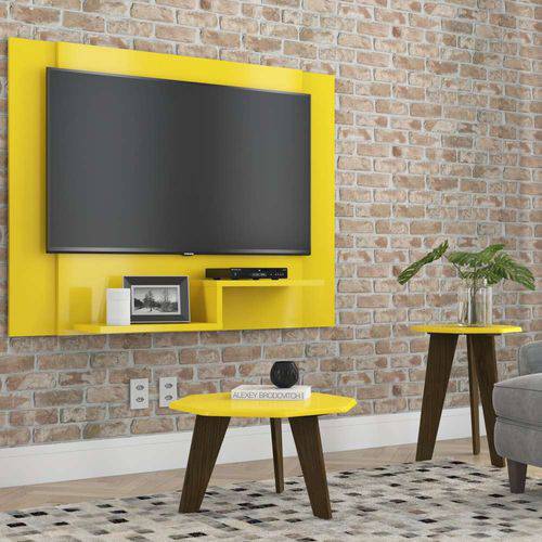 Tamanhos, Medidas e Dimensões do produto Painel para Tv Enzo Plus 120x90 Cm - Amarelo - RPM Móveis