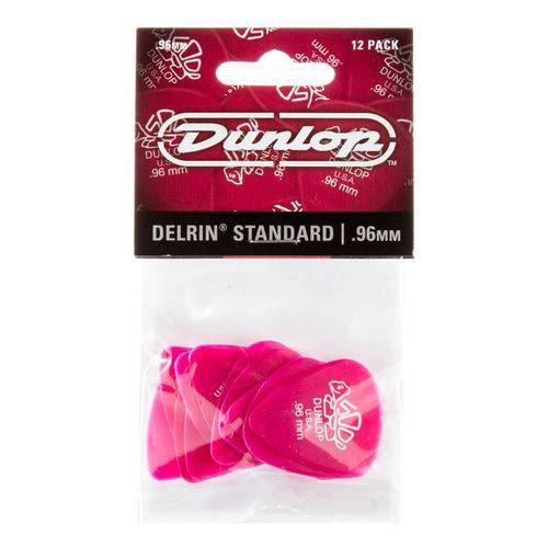 Tamanhos, Medidas e Dimensões do produto Palhetas Dunlop Delrin 500 0,96mm – 12 Palheta