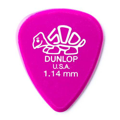 Tamanhos, Medidas e Dimensões do produto Palhetas Dunlop Delrin 500 1,14mm – 12 Palheta