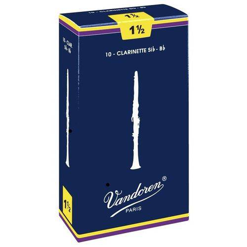 Tamanhos, Medidas e Dimensões do produto Palhetas Vandoren Clarinete Nº 1,5 Caixa C/ 10 Unidades