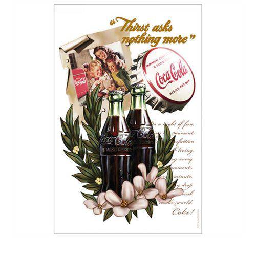 Tamanhos, Medidas e Dimensões do produto Pano de Prato Coca Cola Flores e Baunilha