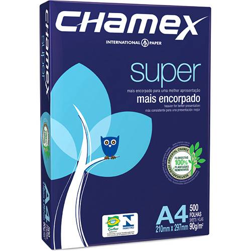 Tamanhos, Medidas e Dimensões do produto Papel A4 Super 90g 500 Folhas - Chamex