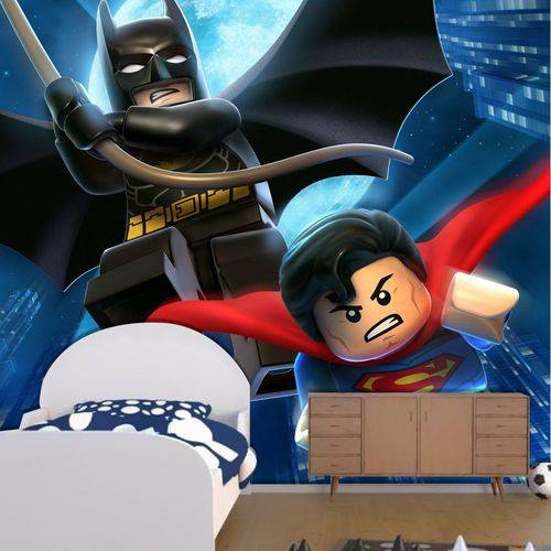 Tamanhos, Medidas e Dimensões do produto Papel de Parede Adesivo, Superman e Batman Lego