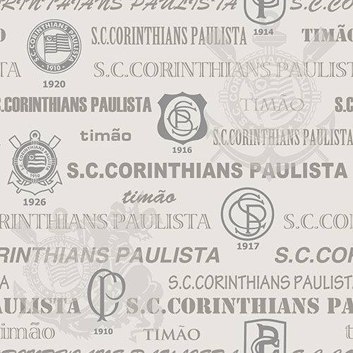 Tamanhos, Medidas e Dimensões do produto Papel de Parede Corinthians Cinza Importado Lavavel Vinilico