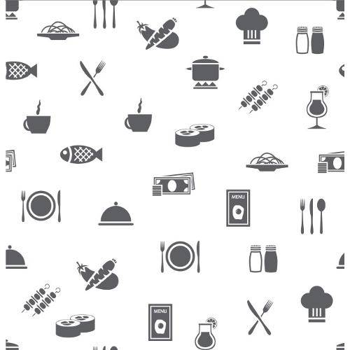 Tamanhos, Medidas e Dimensões do produto Papel de Parede Cozinha Icons Autoadesivo 305x59cm - Mod.03