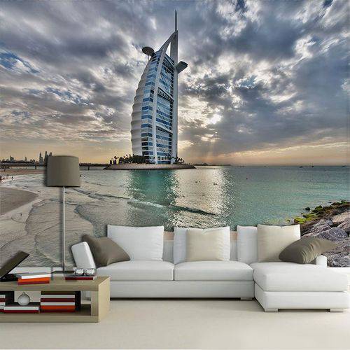 Tamanhos, Medidas e Dimensões do produto Papel de Parede 3d | Cidades Dubai 0005 - Adesivo de Parede 1m²