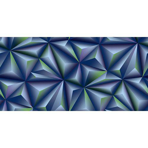 Tamanhos, Medidas e Dimensões do produto Papel de Parede Importado Coleção Fantasy 3d Geométrico Azul Anil, Verde, Roxo