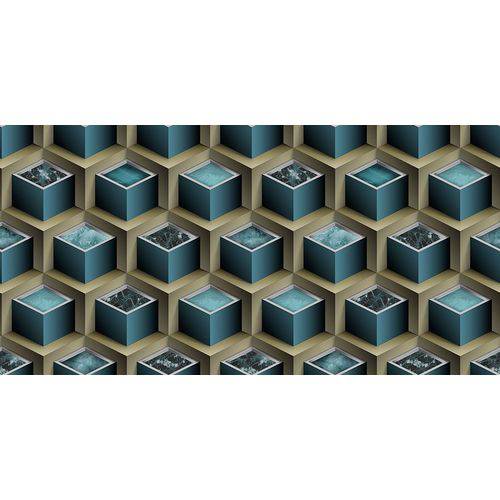 Tamanhos, Medidas e Dimensões do produto Papel de Parede Importado Coleção Fantasy 3d Geométrico Formas Lilás, Azul, Marrom Claro