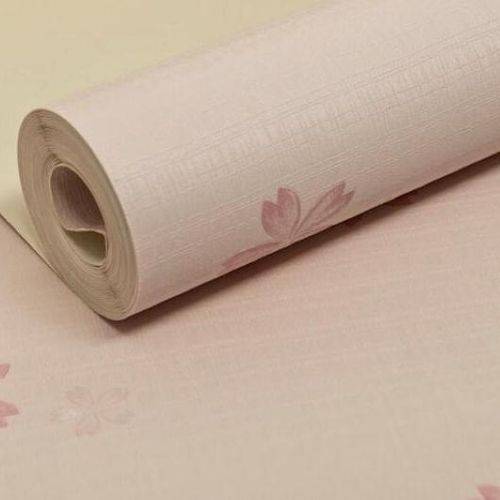 Tamanhos, Medidas e Dimensões do produto Papel de Parede Importado Vinílico Lavável Infantil Floral Rosa Decoração Quarto Menina