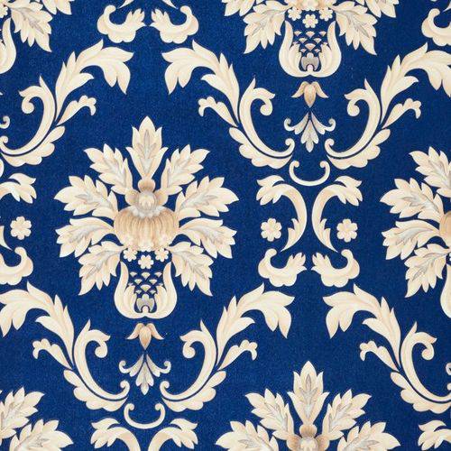 Tamanhos, Medidas e Dimensões do produto Papel de Parede Vinílico Coleção Chamonix - Damask Azul com Dourado