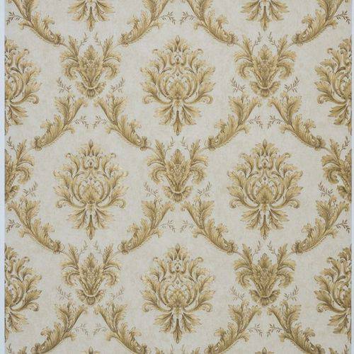 Tamanhos, Medidas e Dimensões do produto Papel de Parede Vinílico Coleção Chamonix - Damask Nude com Dourado