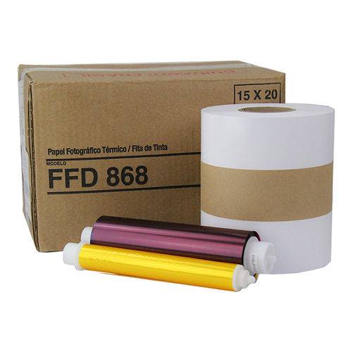 Tamanhos, Medidas e Dimensões do produto Papel e Ribbon Mitsubishi FFD 868 15X20