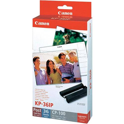 Tamanhos, Medidas e Dimensões do produto Papel Fotográfico Canon KP-36IP para Impressoras Fotográficas Canon - 36 Unidades