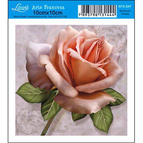 Tamanhos, Medidas e Dimensões do produto Papel para Arte Francesa Litoarte 10 X 10 Cm - Modelo Afx-347 Rosa Salmão