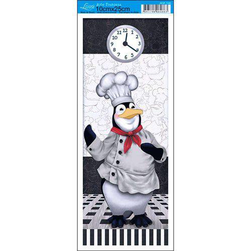 Tamanhos, Medidas e Dimensões do produto Papel para Arte Francesa Litoarte 10 X 25 Cm - Modelo Afp-098 Pinguin Cozinheiro