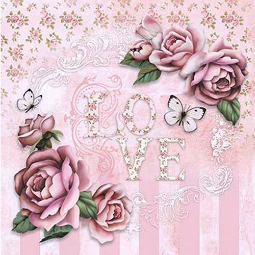 Tamanhos, Medidas e Dimensões do produto Papel Scrap Decor Folha Simples 20x20 Love Rosas Sdsxx-035 - Litoarte