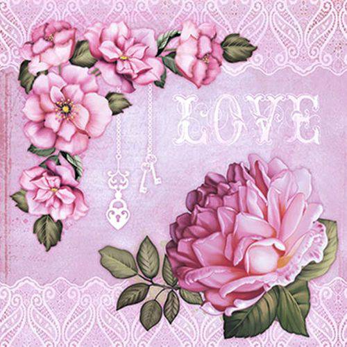 Tamanhos, Medidas e Dimensões do produto Papel Scrapbook Dupla Face Love e Rosas SD-423 - Litoarte