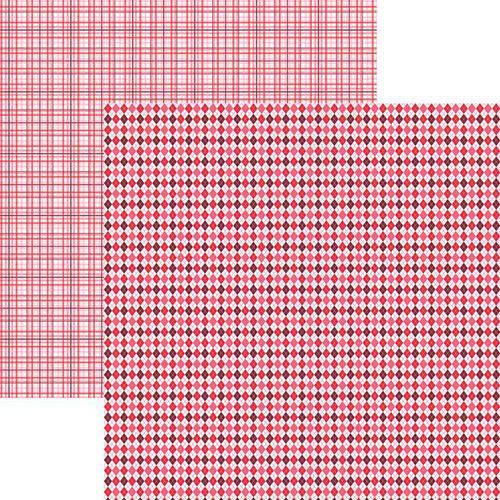 Tamanhos, Medidas e Dimensões do produto Papel Scrapbook Duplo Multitons Xadrez Vermelho Kfsb373 By Vlady – Toke e Crie