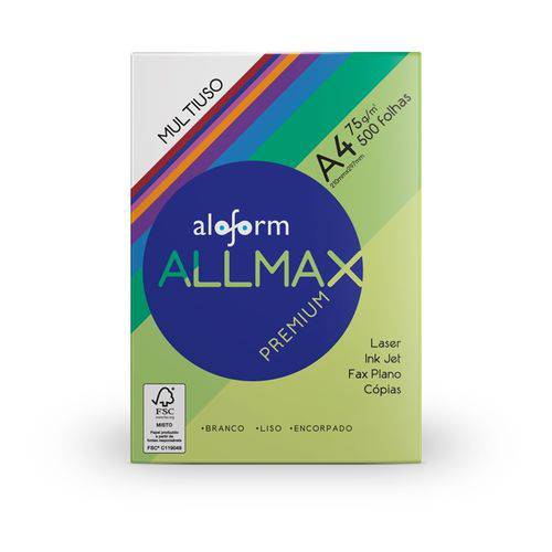 Tamanhos, Medidas e Dimensões do produto Papel Sulfite A4 Allmax Premium 210x297 C/500 Fls - Cfsc