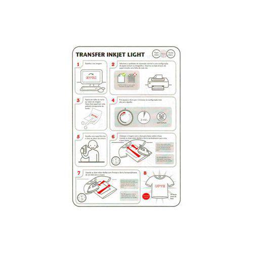 Tamanhos, Medidas e Dimensões do produto Papel Transfer Inkjet Light A4 - 10 Folhas