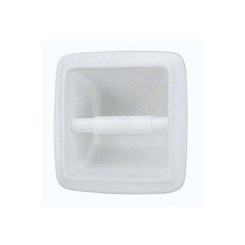 Tamanhos, Medidas e Dimensões do produto Papeleira de Embutir Branca com Rolete Plástico 17,5x18cm A480 - Deca