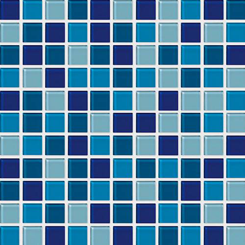 Tamanhos, Medidas e Dimensões do produto Pastilha de Vidro (30X30Cm) Miscelânia Mix-1 Azul - Colortil