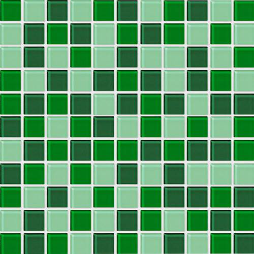 Tamanhos, Medidas e Dimensões do produto Pastilha de Vidro (30X30cm) Miscelânia Mix-3 Verde Brilhante - Colortil