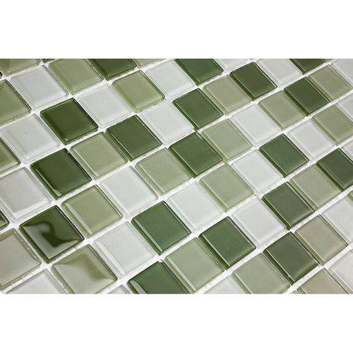 Tamanhos, Medidas e Dimensões do produto Pastilha de Vidro MIX08 Verde e Branco