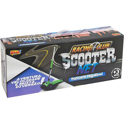 Tamanhos, Medidas e Dimensões do produto Patinete Scooter Net Max Racing Club Preto - Zoop Toys