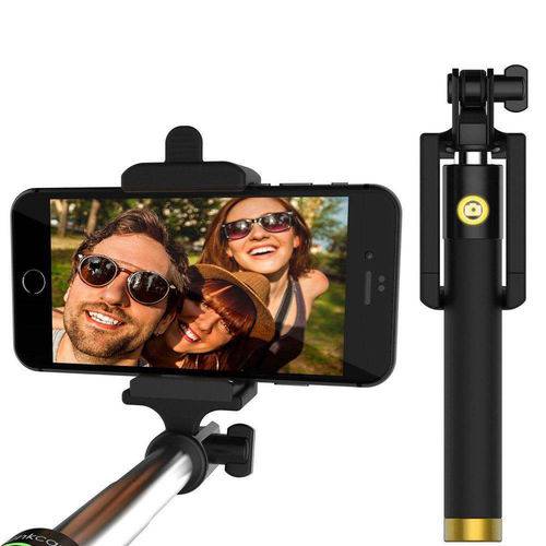 Tamanhos, Medidas e Dimensões do produto Pau de Selfie Bastão Monopod para Smartphone Disparador Integrado Plug P2