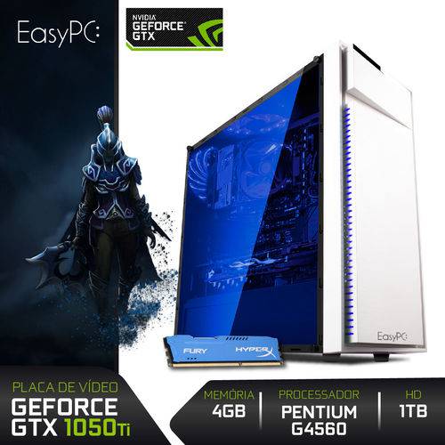 Tamanhos, Medidas e Dimensões do produto PC Gamer Barato EasyPC Intel G4560 (GeForce GTX 1050 Ti 4GB) 4GB 1TB 500W