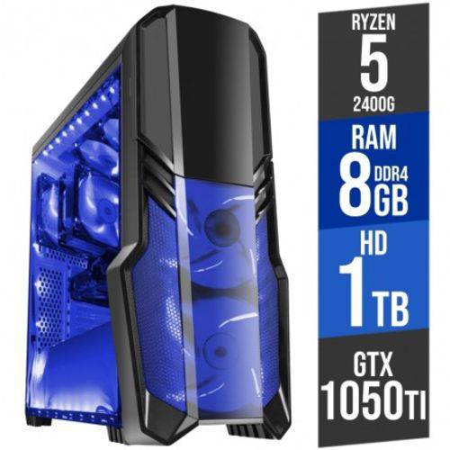 Tamanhos, Medidas e Dimensões do produto Pc Gamer Fort Shield Ryzen 5 2400g 8gb Ddr4 Geforce Gtx 1050 Ti 4gb HD 1tb