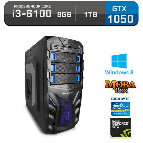 Tamanhos, Medidas e Dimensões do produto PC Neologic Gamer Moba Box NLI59914 Intel Core I3-6100 8GB (Gtx 1050 de 2GB) 1TB Windows 8