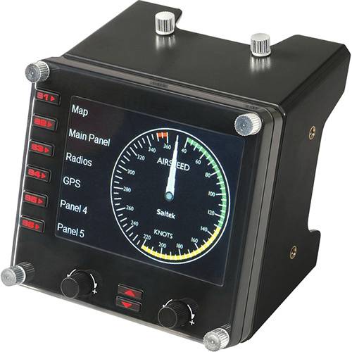 Tamanhos, Medidas e Dimensões do produto Pc Pro Flight Instrument Panel Saitek Logitech G Controle Profissional para Simulação em Painel de Instrumentos LCD