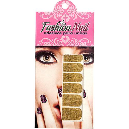 Tamanhos, Medidas e Dimensões do produto Película Adesiva Fashion Nail Dourada Glitter