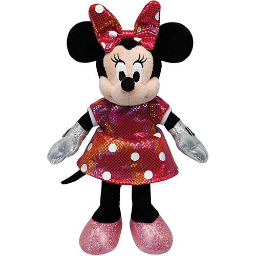 Tamanhos, Medidas e Dimensões do produto Pelúcia Beanie Babies Minnie Vestido Rosa - DTC