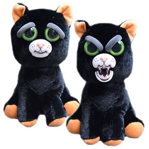 Tamanhos, Medidas e Dimensões do produto Pelúcia Feisty Pets Gato Preto - William Mark Corporation - USA