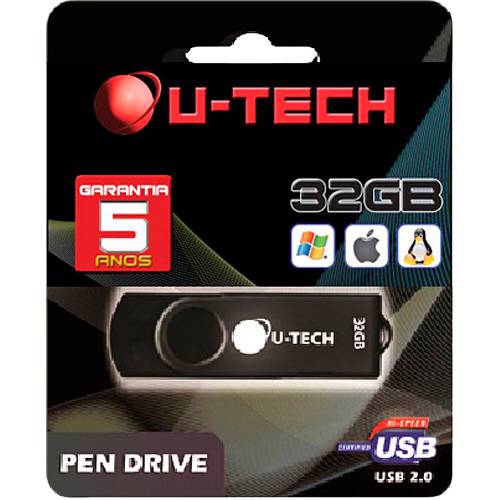 Tamanhos, Medidas e Dimensões do produto Pen Drive 32GB PD32 Preto - U-Tech