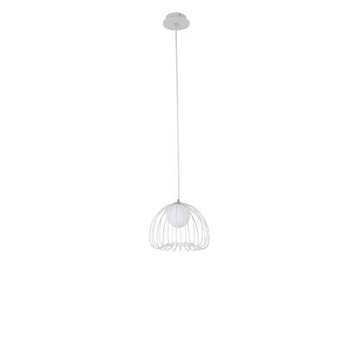 Tamanhos, Medidas e Dimensões do produto Pendente Lamp de Metal e Vidro Branco- Bella Iluminação