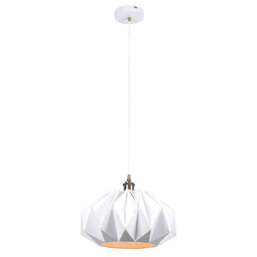 Tamanhos, Medidas e Dimensões do produto Pendente Origami de Metal Branco- Bella Iluminação